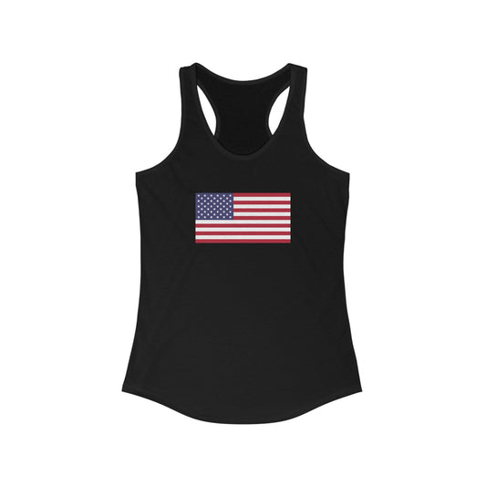 American Flag Women's Ideal Racerback Tank, Merica Tank Top, USA Flag, Fourth of July Tank Top, July 4th Tank Top,American Flag Shirt,Merica